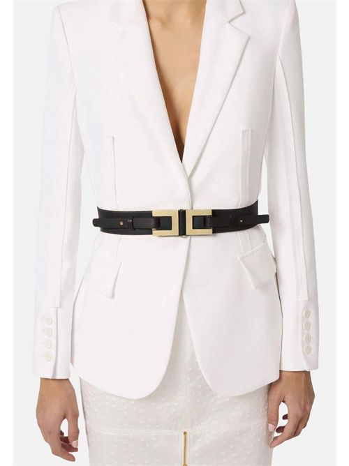 Cintura in pelle con dettaglio logo ELISABETTA FRANCHI | CT50S61E2/110